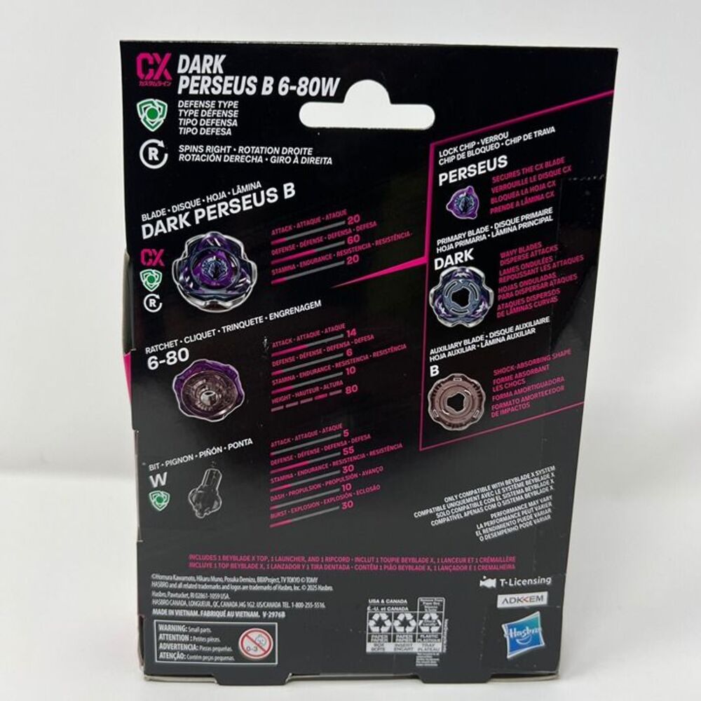 Hasbro Beyblade X - CX Perseus Dark B 6‑80W - Picture 2 of 2